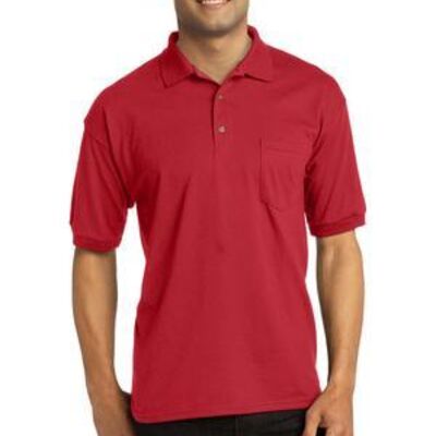 DryBlend ® 6 Ounce Jersey Knit Sport Shirt with Pocket Thumbnail