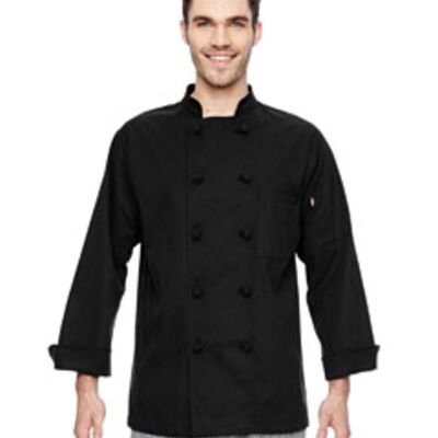 7 oz. Cloth Knot Button Chef Coat Thumbnail