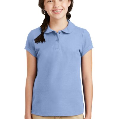 Girls Silk Touch Peter Pan Collar Polo Thumbnail