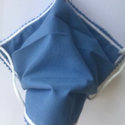 FACE MASK - NON-MEDICAL HOMEMADE MASK - BLUE Thumbnail
